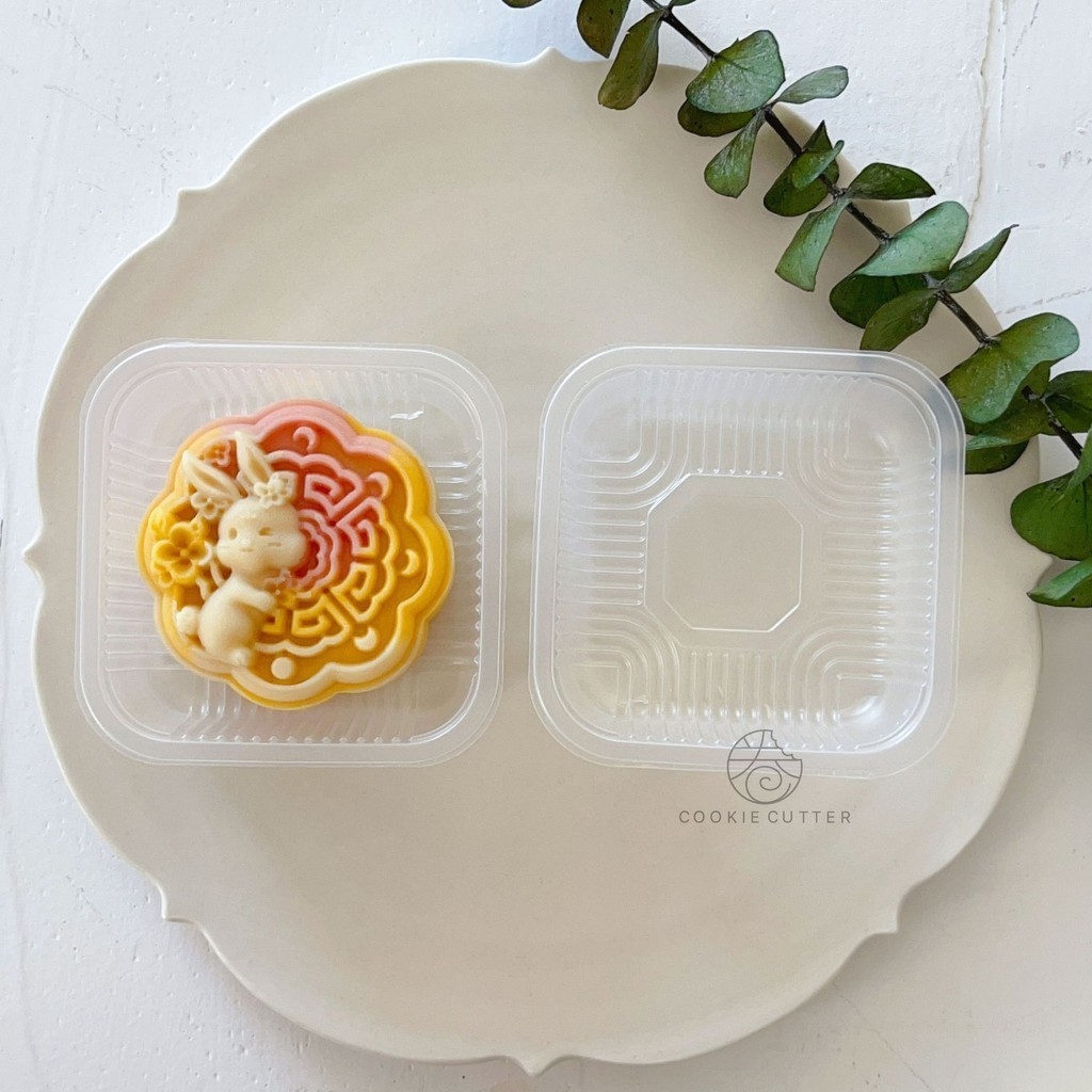 Khuôn trung thu thỏ trắng 3D 75G