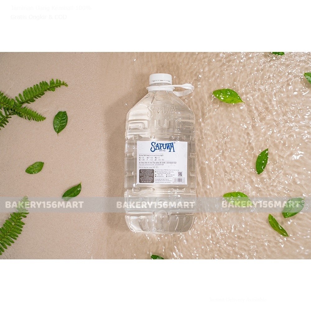 Thùng 4 chai nước tinh khiết 5L Sapuwa