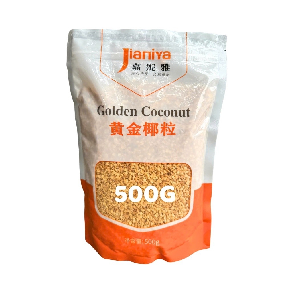 Vụn Dừa Nướng Jianiya Túi Cam (500g & 1kg) - Topping trà sữa thơm giòn