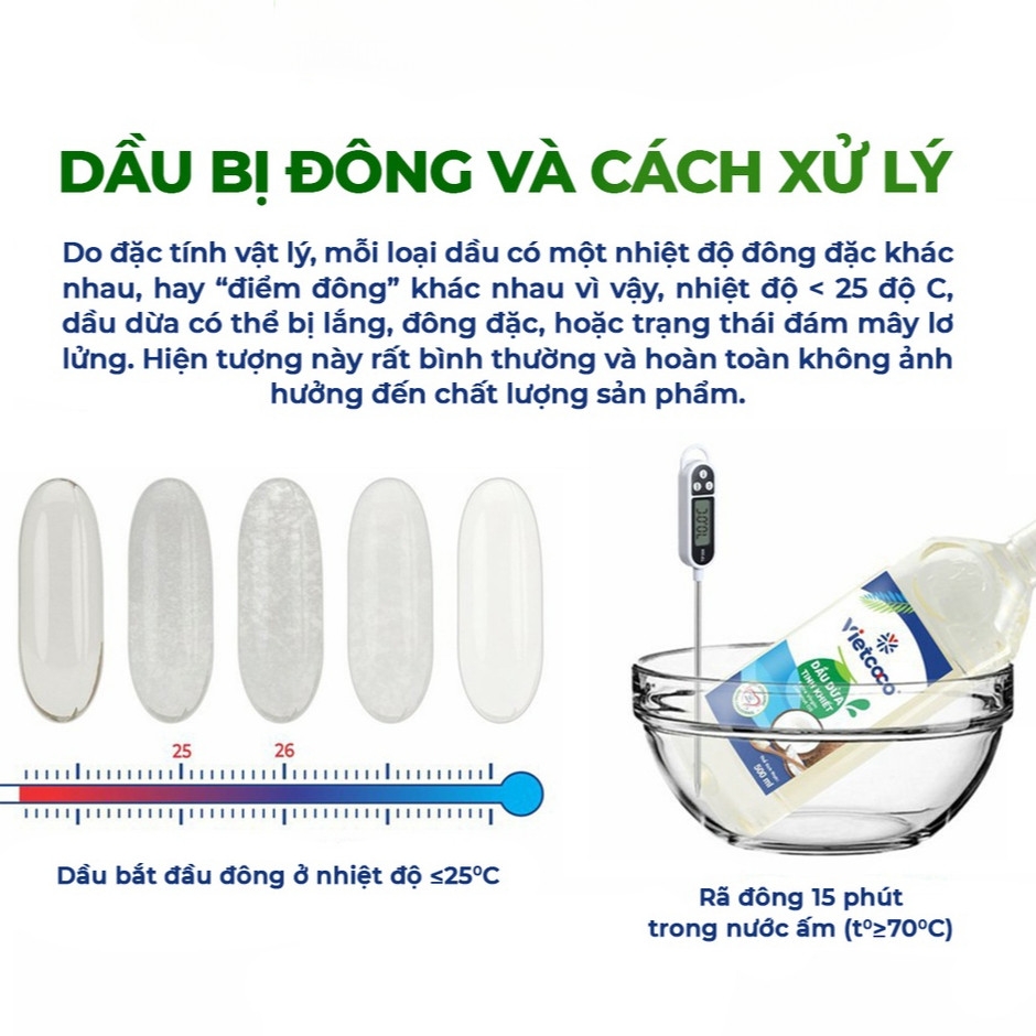 Dầu dừa tinh khiết ép lạnh hữu cơ nguyên chất Vietcoco Premium dưỡng ẩm và chăm sóc tóc, da - Oganico