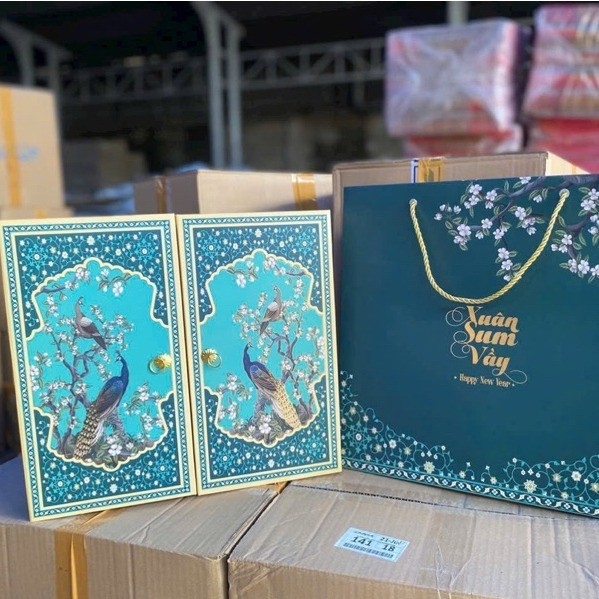 HỘP YẾN - QUÀ TẾT ĐẠI PHÚC -KÈM TÚI XÁCH (giá  tận xưởng -nhận in logo)