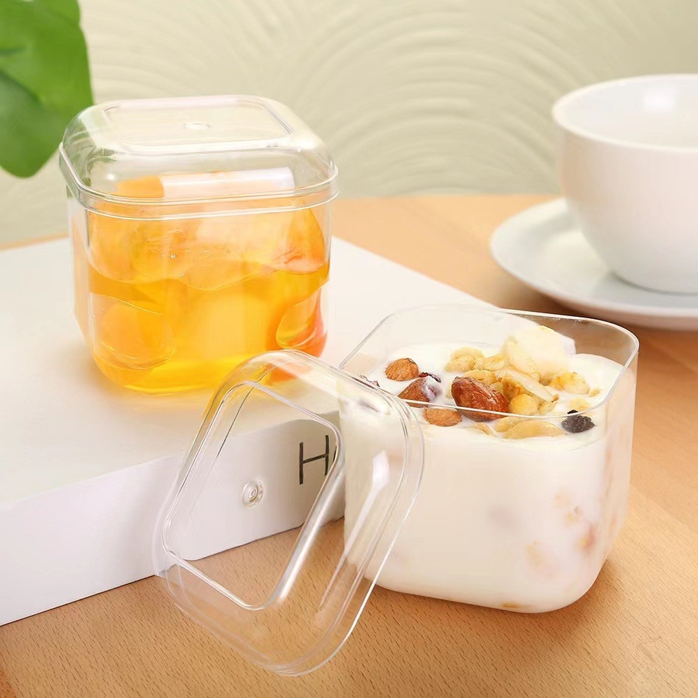 Hũ Vuông GD-2013 250ml Không Nắp, Đựng Bánh Mousse, Tiramisu - 156mart