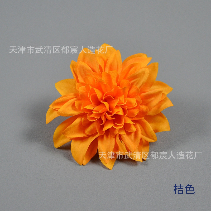 Set 5 bông cúc thược dược 9cm - hoa giả , hoa vải - phụ kiện trang trí mũ , tháp bánh , oản