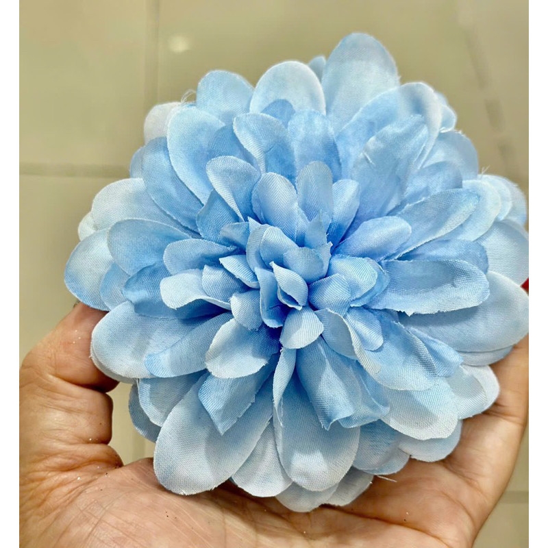 Set 5 bông cúc thược dược 9cm - hoa giả , hoa vải - phụ kiện trang trí mũ , tháp bánh , oản