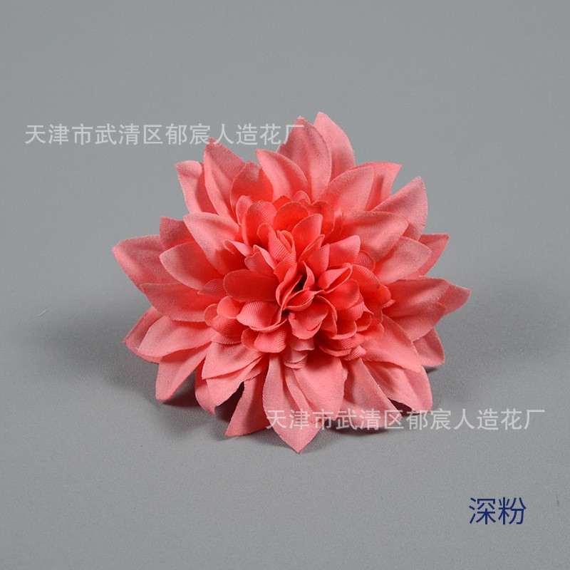 Set 5 bông cúc thược dược 9cm - hoa giả , hoa vải - phụ kiện trang trí mũ , tháp bánh , oản