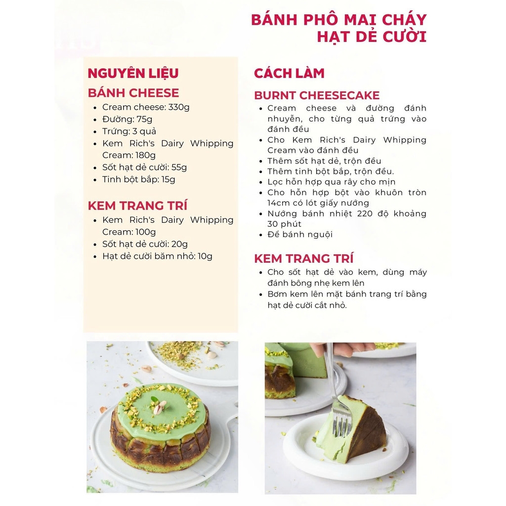 Kem Nhân Bánh Vị Hạt Dẻ Cười 1Kg / Sốt hạt dẻ cười làm nhân bánh