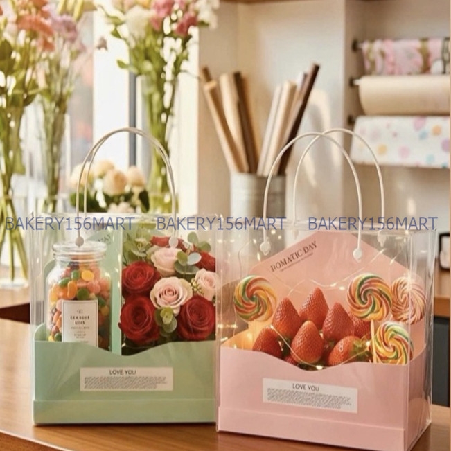 Set 5 Hộp Mika 2 Ngăn Romatic Đựng Hoa và Bánh, Mẫu Mới Siêu Hot - 156mart