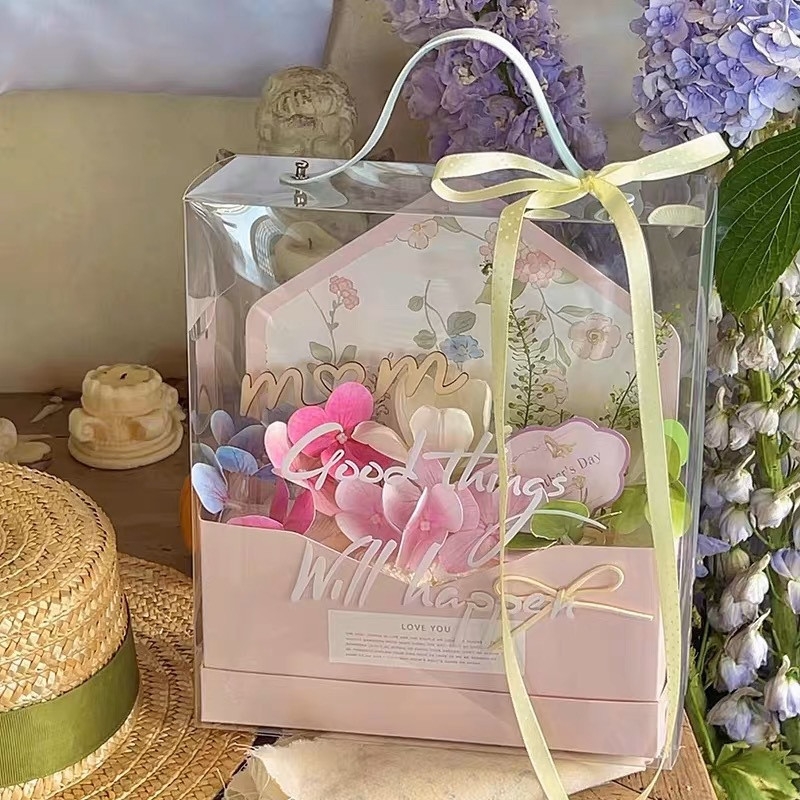 Set 5 Hộp Mika 2 Ngăn Romatic Đựng Hoa và Bánh, Mẫu Mới Siêu Hot - 156mart