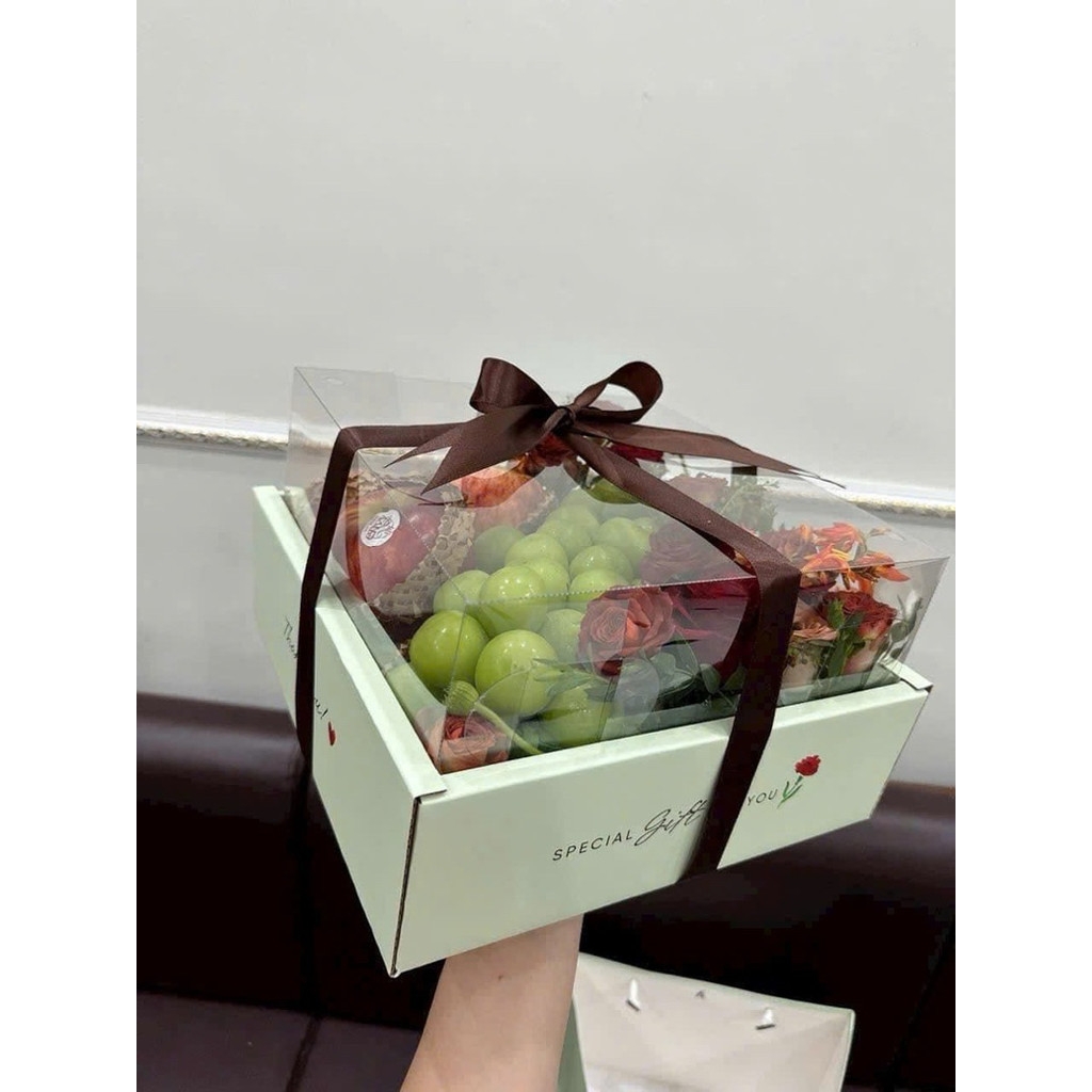 SET 5 Bộ Hộp Vuông 27x27x16  Kèm Túi Xách - Đựng trái cây , Set Quà Tặng