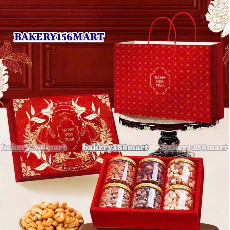 Set 5 Hộp Đựng Quà Tết Hội Lân / Tết Việt / Xuân Vượng / Song Mã / Vạn Hoa