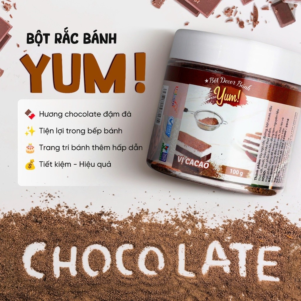 Bột Rắc Yum! Trang Trí Bánh Sinh Nhật, Bánh Donut Lọ 100G/300G 10 Vị - 156mart