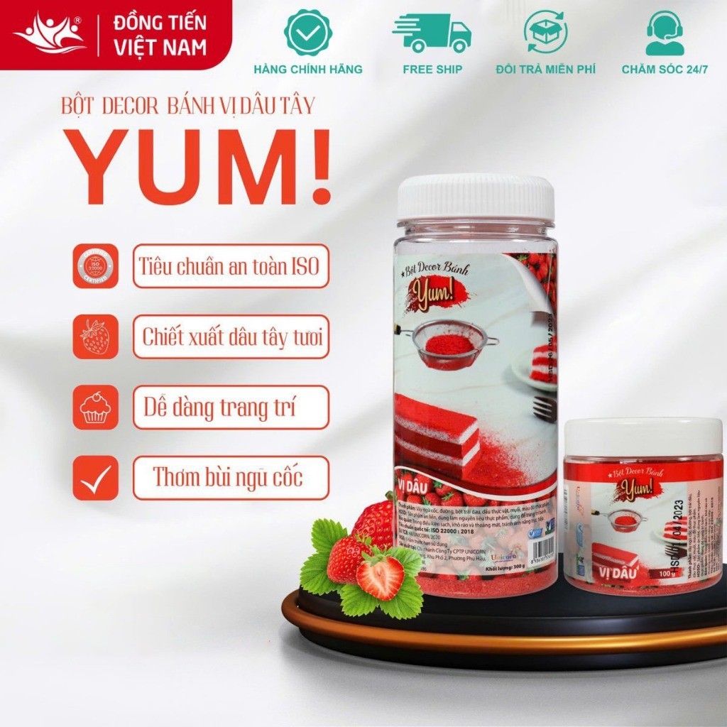 Bột Rắc Yum! Trang Trí Bánh Sinh Nhật, Bánh Donut Lọ 100G/300G 10 Vị - 156mart