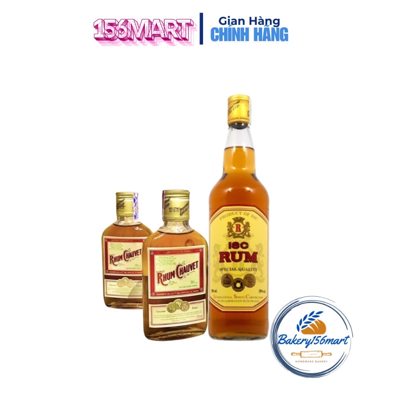 Hương Rum / Rhum Chauvet 175ml  700ml - Nguyên liệu làm bánh tiramisu