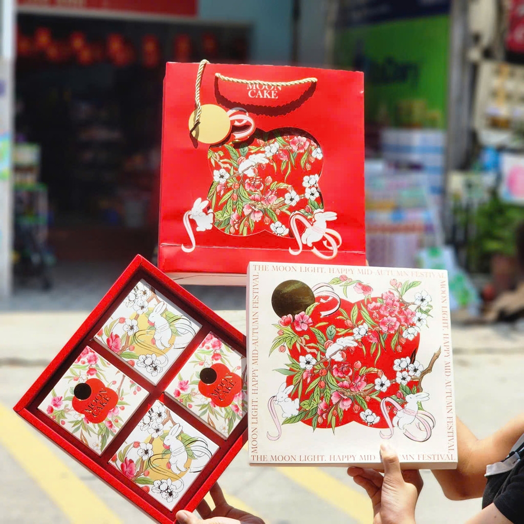 5 -10 Hộp Trung Thu 4 Bánh 150gr - 250gr ~ NGUYỆT THỐ HOA VIÊN  (Mẫu Mới 2026)