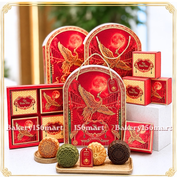 Combo 5-10 Hộp trung thu giá rẻ - Không nắp  (Mẫu mới 2026)