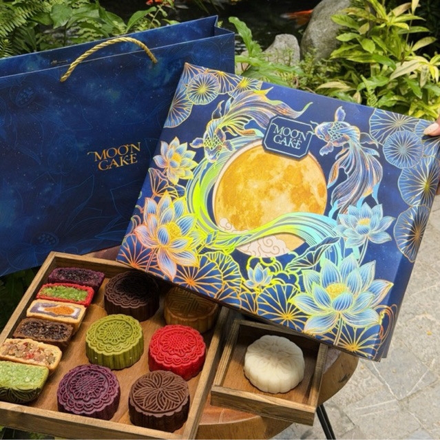 Vỏ Hộp Trung Thu 4 Bánh Trà 150G - 250G  [NGUYỆT LIÊN HOA] -  {{store}}