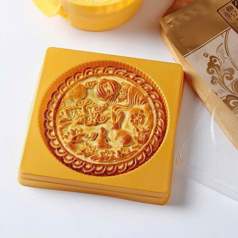 10 Hộp nhựa đựng bánh trung thu cỡ lớn cho bánh Tròn 300G / 600G / 1KG (10 hộp kèm nắp)