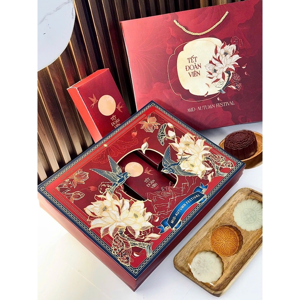 BST Vỏ Hộp Đựng Bánh Trung Thu 4 Bánh Trà - 6 Bánh150g - 250g [NGUYỆT LIÊN CA]