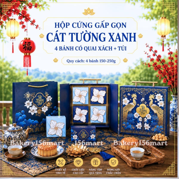 BST Hộp trung thu cứng cao cấp 4 bánh  - CÁT TƯỜNG ( Mẫu Mới 2026 )