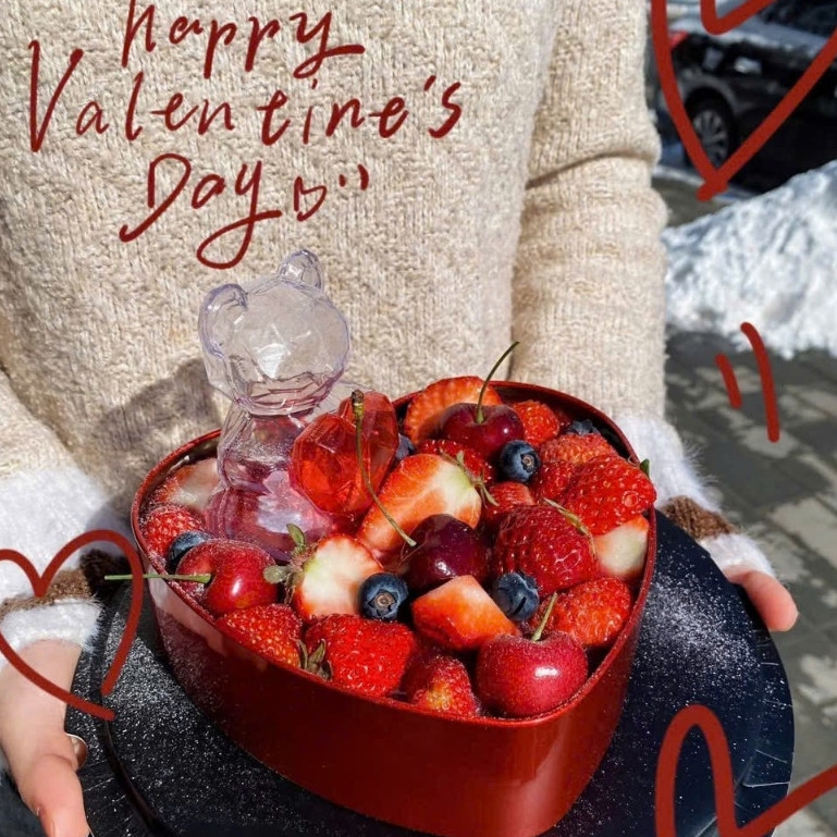 Hộp Thiếc Đỏ Hình Trái Tim Kèm Nơ Đựng Bánh Lạnh, Tiramisu, Quà Valentine 14-2, 8-3 - 156mart