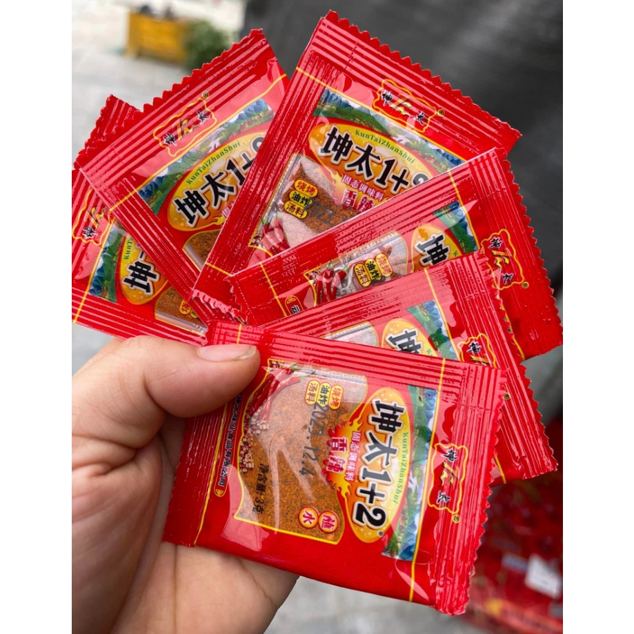 Ớt bột 1+2 Mini 3g /Gia Vị Ớt Chấm Xiên Que Tứ Xuyên