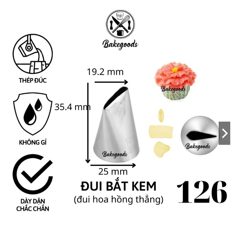 Đui Bắt Bông Kem Trang Trí Bánh