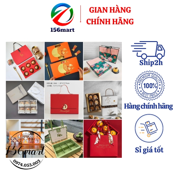 Set 5 Hộp Trung thu Mini 4-6 bánh (50-75gr) - Túi sang chảnh