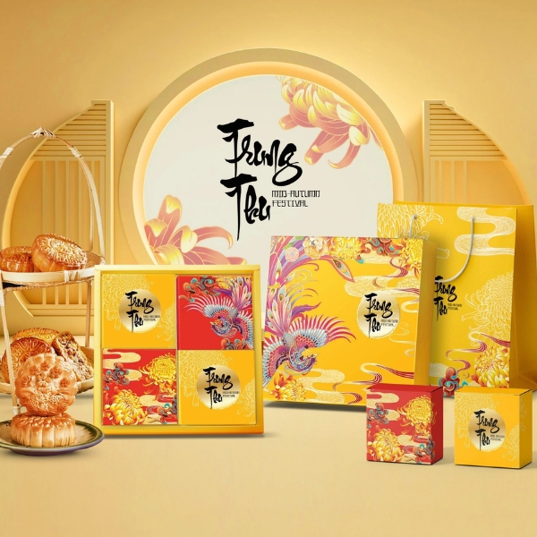 Hộp Trung Thu Mềm 4 bánh 2024 nhiều mẫu - Bánh 150g - 250g