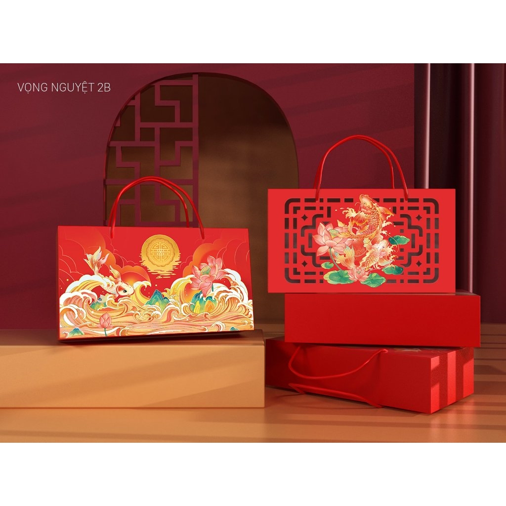 Set 5 Hộp Trung Thu 2 bánh 150-250gr 2024