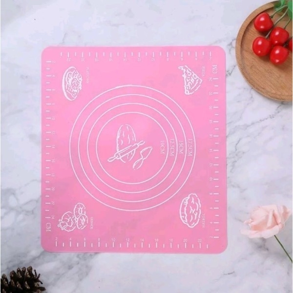 Thảm silicon có sẵn kích thước đo, dùng nhồi bột làm bánh 40x50cm