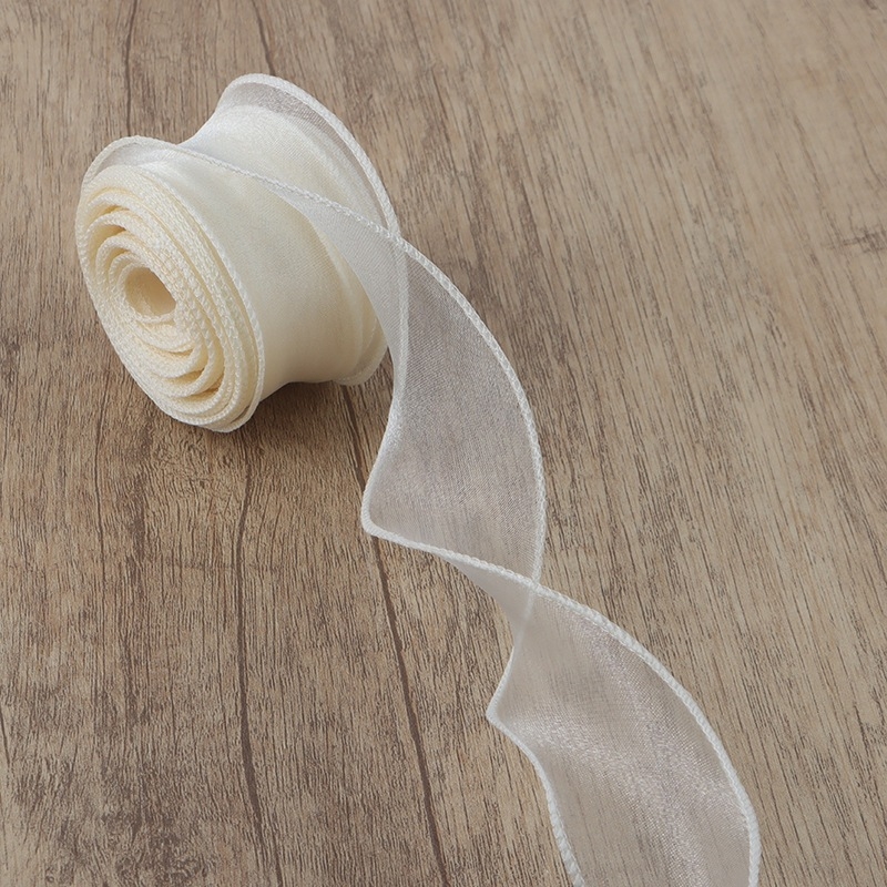 Ruy băng voan 4cm viền sóng cuộn 9 mét ruy băng đuôi cá gói quà buộc nơ hàng đẹp chất lượng giá tốt