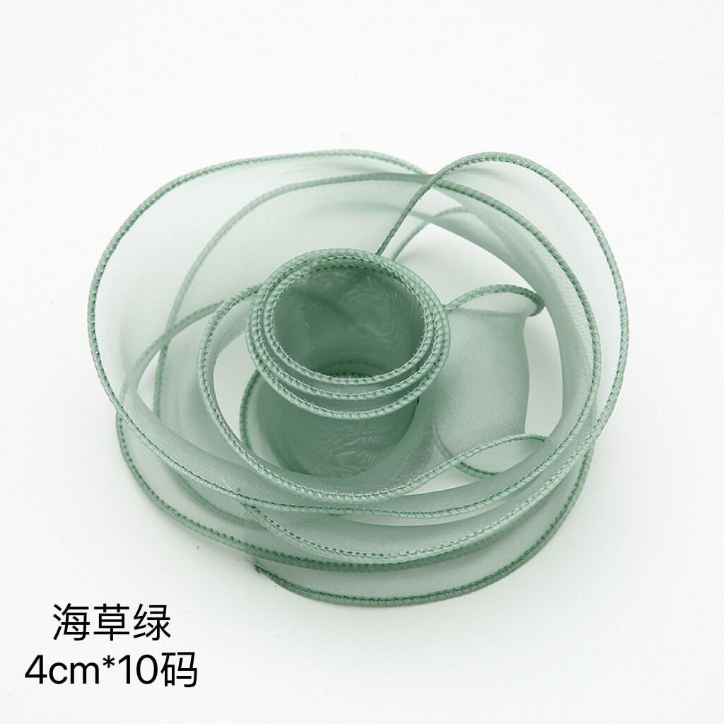 Ruy băng voan 4cm viền sóng cuộn 9 mét ruy băng đuôi cá gói quà buộc nơ hàng đẹp chất lượng giá tốt
