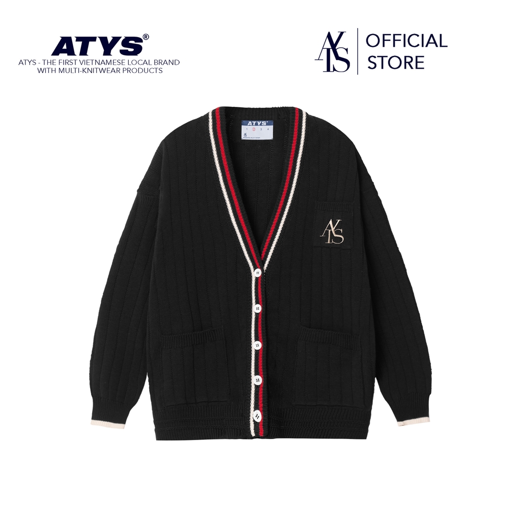 𝐀𝐓𝐘𝐒 𝟐-𝐋𝐈𝐍𝐄 𝐊𝐍𝐈𝐓 𝐂𝐎𝐓𝐓𝐎𝐍 𝐂𝐀𝐑𝐃𝐈𝐆𝐀𝐍 (Đen)