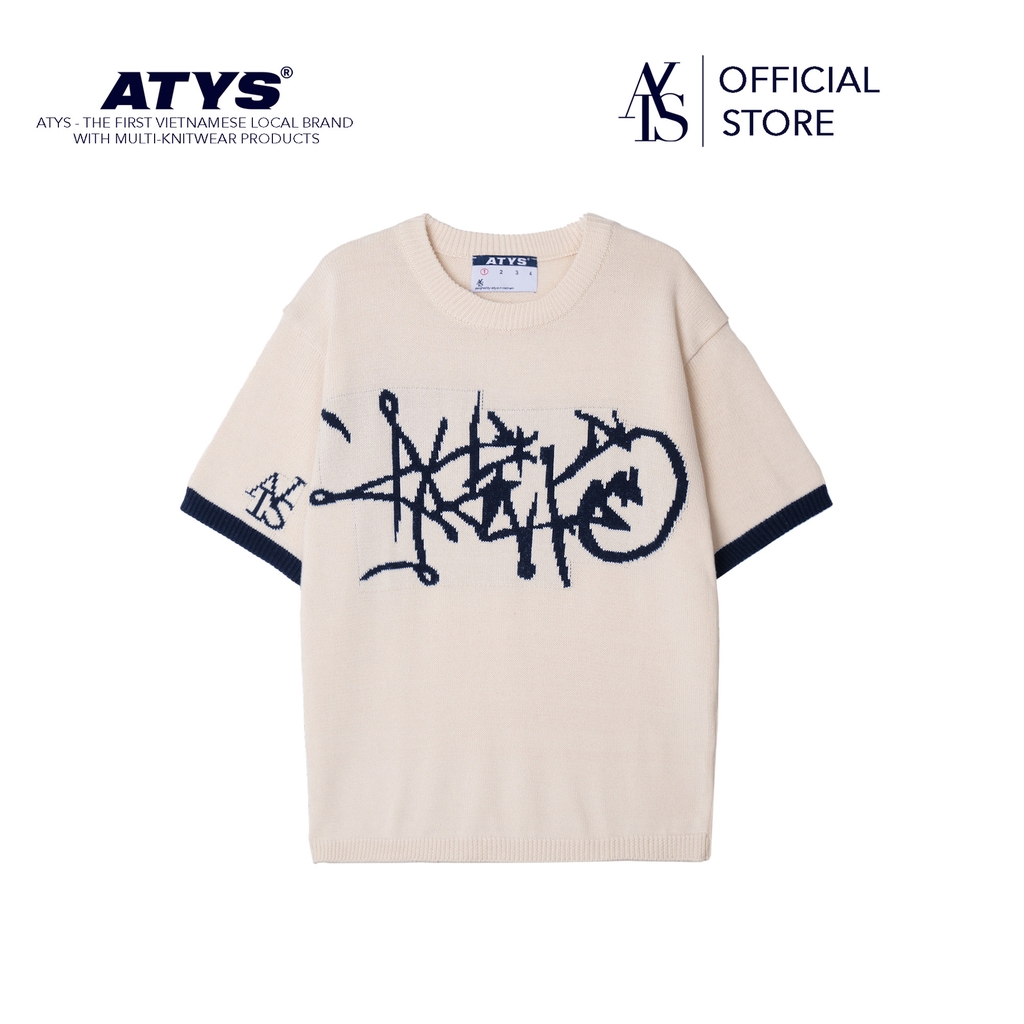 ATYS® GRAFFITI LOGO KNIT COTTON T-SHIRT (Kem)