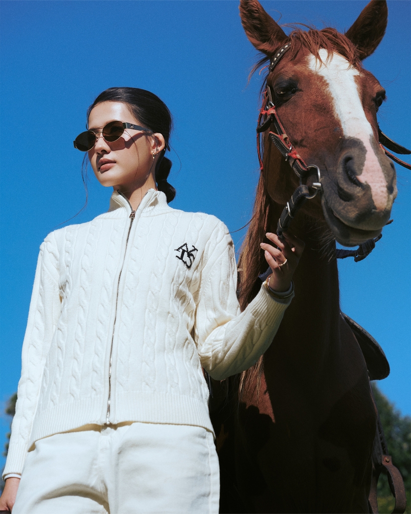 ATYS® HIGH-NECK CABLE ZIP JACKET