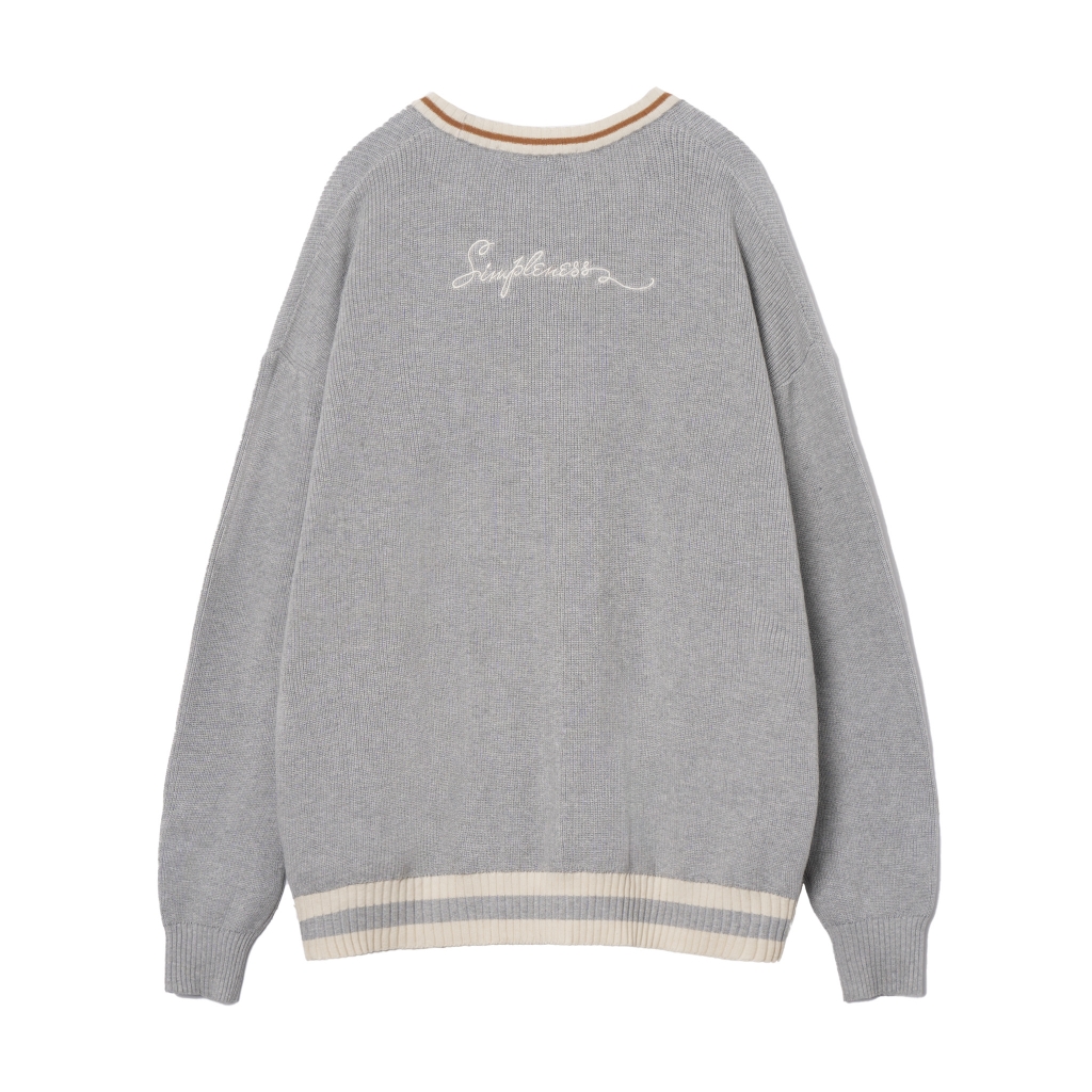 ATYS® KNIT COTTON CARDIGAN (Gray)