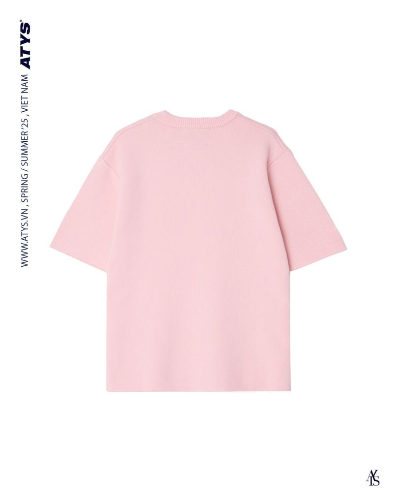 ATYS® MUSTANG KNIT COTTON T-SHIRT (Hồng)