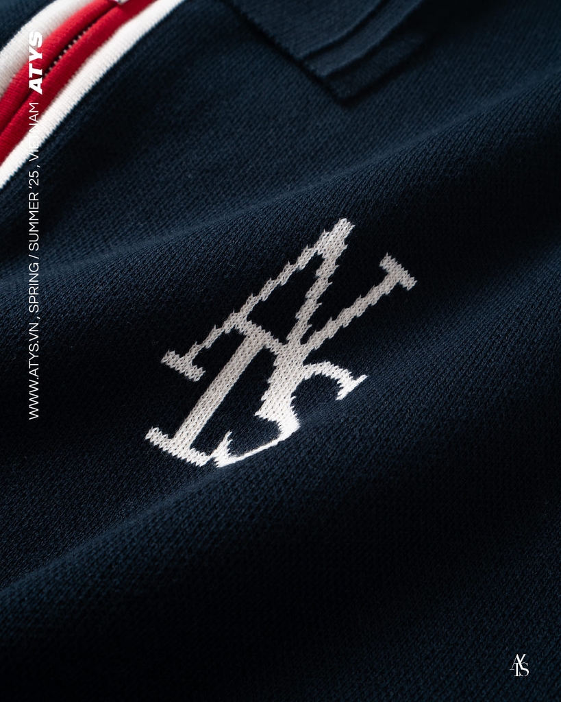ATYS® CREST ZIPPED KNIT COTTON JACKET