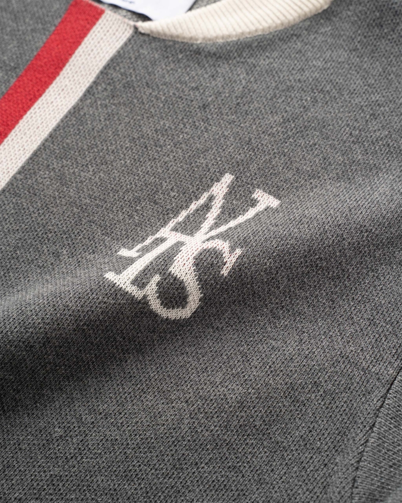 ATYS® SHADOW BACK KNIT HAFT-ZIP POLO