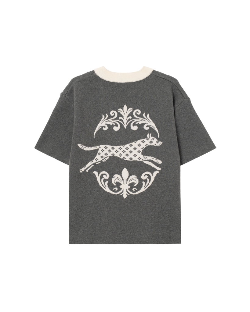 ATYS® SHADOW BACK KNIT HAFT-ZIP POLO