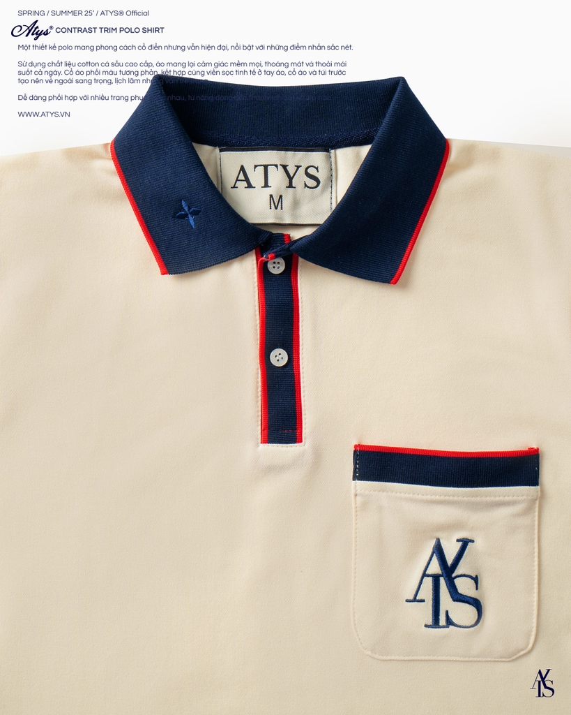 ATYS® CONTRAST TRIM POLO SHIRT (Kem)