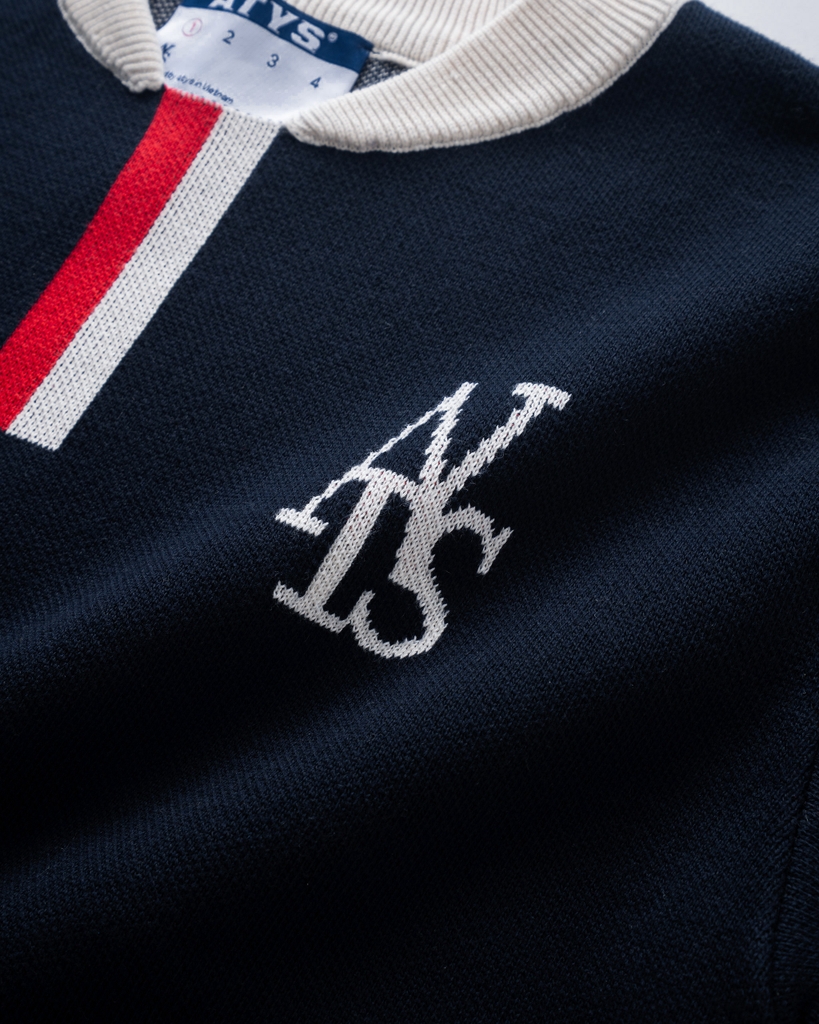 ATYS® SHADOW BACK KNIT HAFT-ZIP POLO