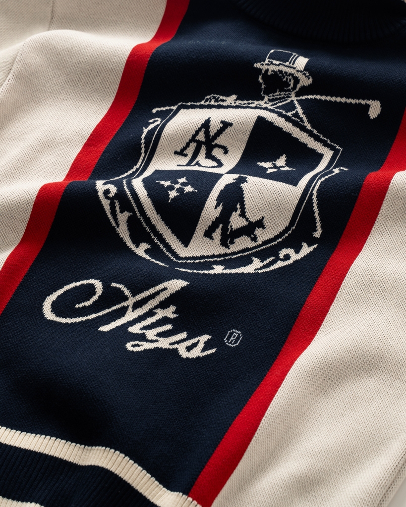 ATYS® GENTLE LEAGUE KNIT ZIP JACKET (Navy)