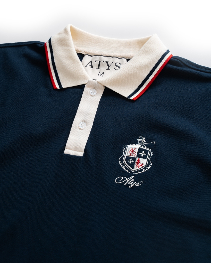 ATYS® CONTRAST SLEEVE CREST POLO