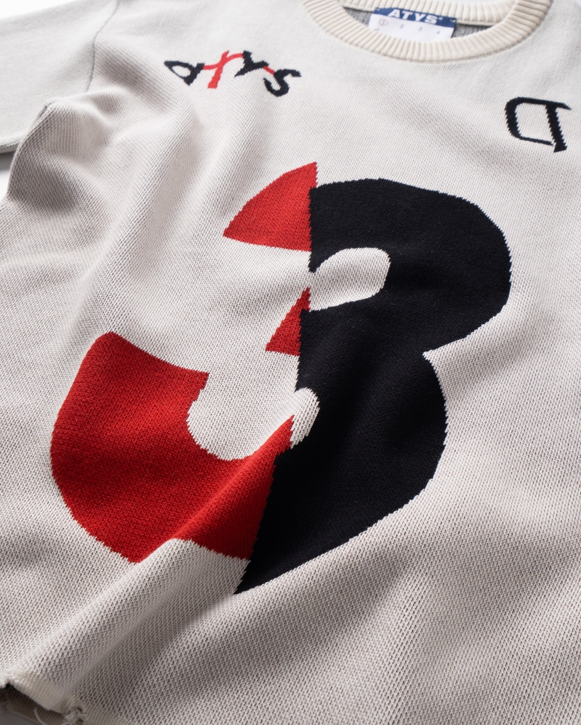 ATYS® NO.3 VARSITY KNIT COTTON T-SHIRT (Kem)