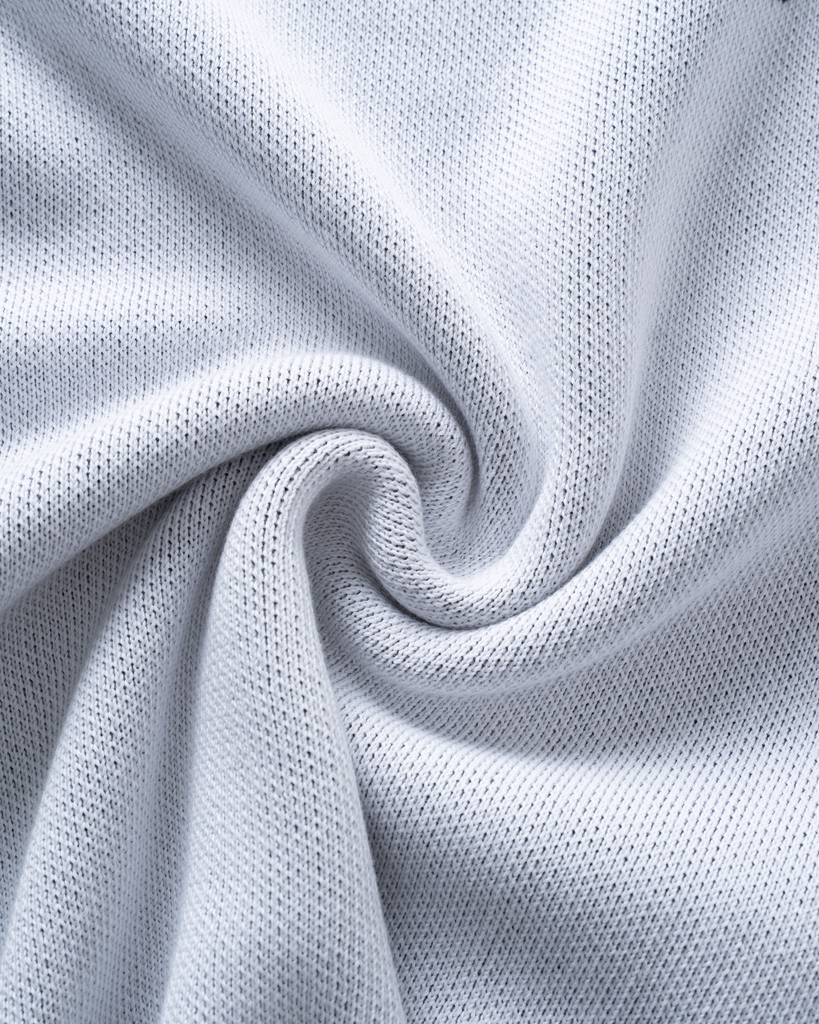 ATYS® MINIMAL CREST KNIT COTTON T-SHIRT (Trắng)