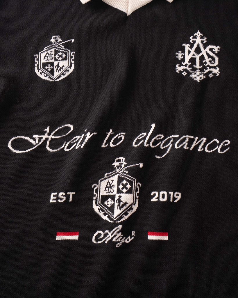 ATYS® AETHER TRICOLOR V-NECK COLLARED T-SHIRT