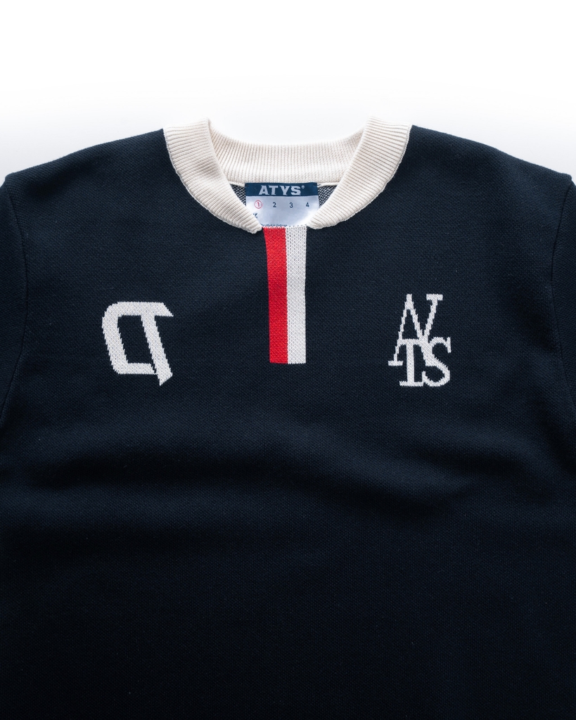 ATYS® SHADOW BACK KNIT HAFT-ZIP POLO