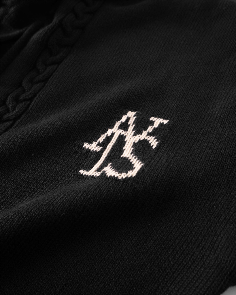 ATYS® TRICOLOR CABLE KNIT ZIP HOODIE