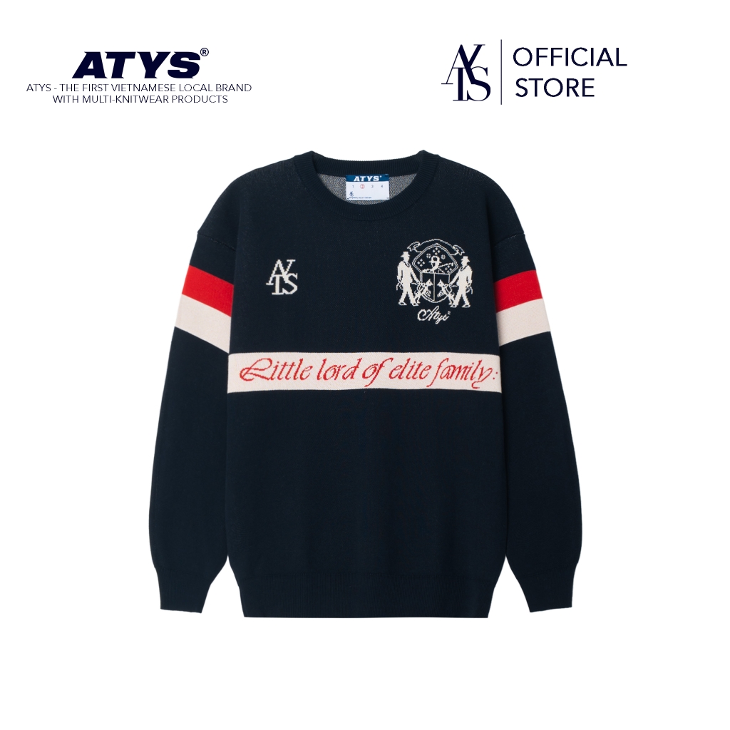 ATYS® TRICOLOR ELITE STRIPE KNIT SWEATER